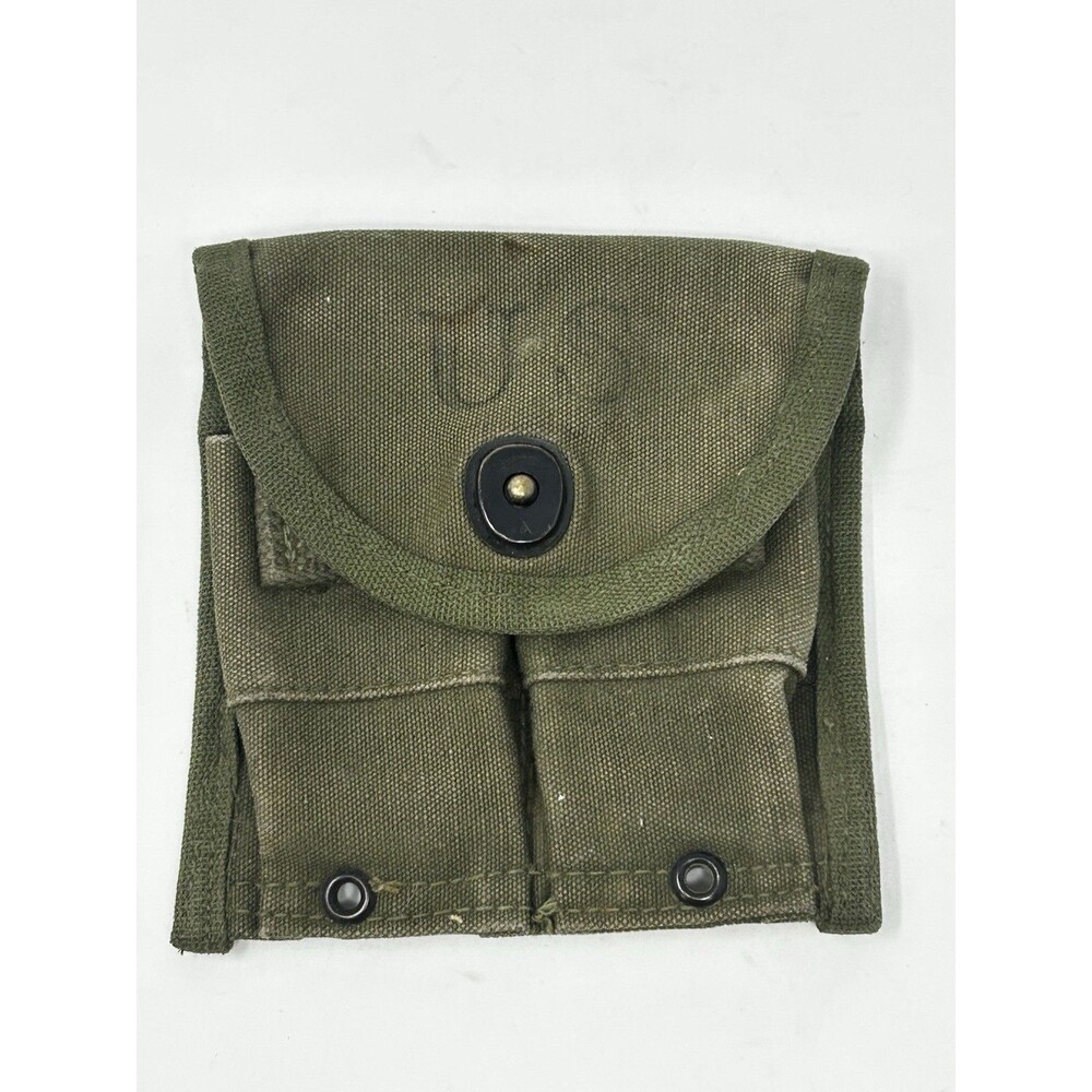 US Army M1 Carbine Ammo Pouch 1952 Pattern OD Green Vietnam Era Canvas Original